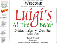 Tablet Screenshot of luigisatthebeach.com